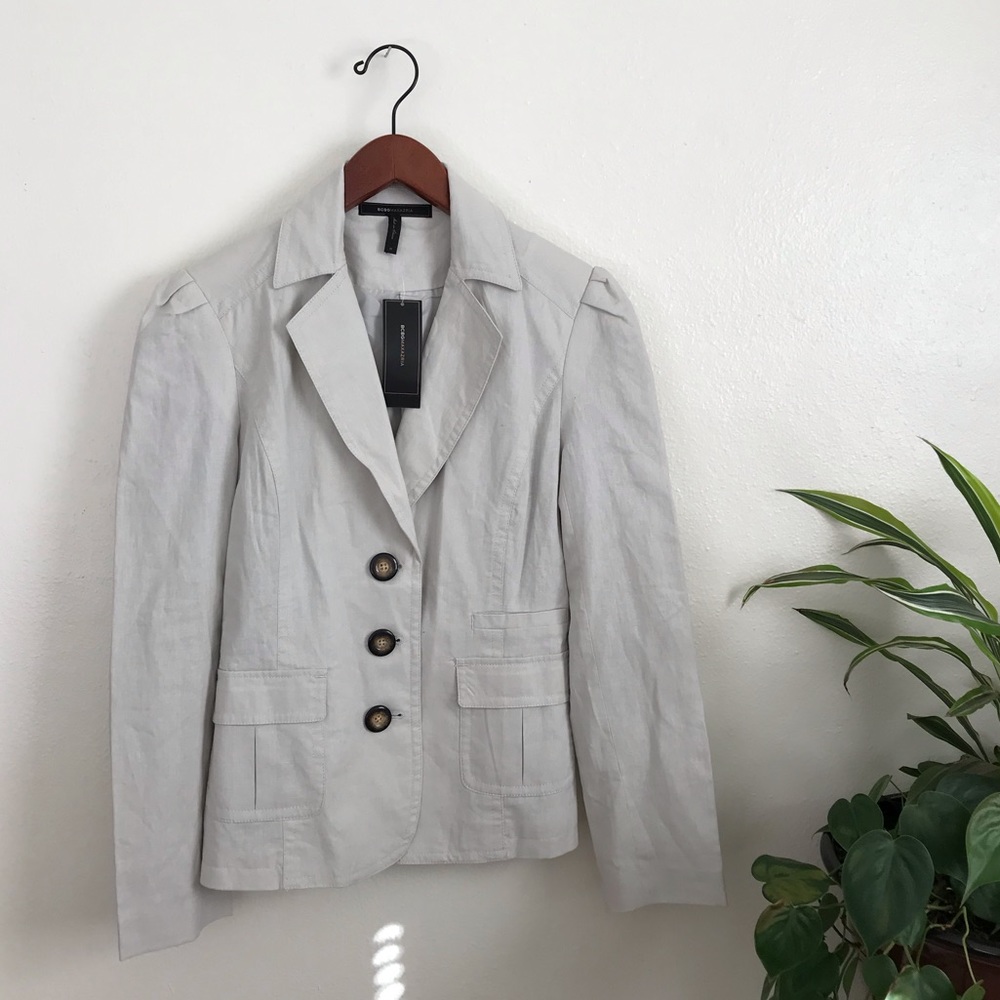 NWT BCBG MAX AZRIA Oak Button Down Blazer